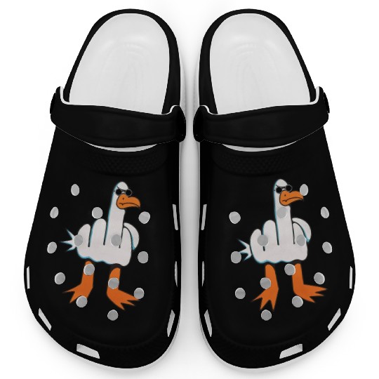 Rude Seagull Design Unis Funny Rude Seagulls Gift Clogs