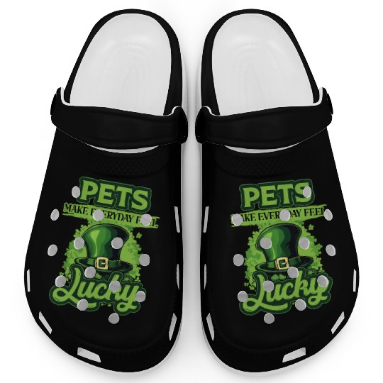 St Patricks Day Pets Make Everyday Feel Lucky Clogs