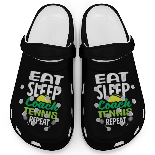 Eat Sleep Train Tennis Repeat Lifestyle Clogs