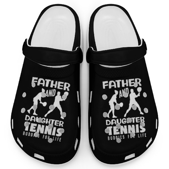 Father And Daughter Tennis Buddies For Life Clogs
