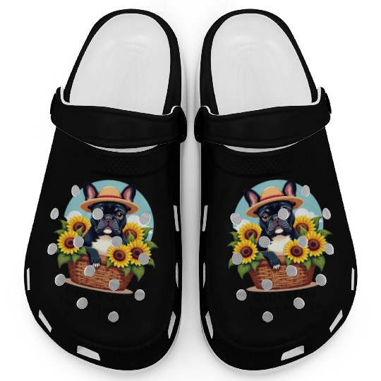 French Bulldog with Sunflowers Clogs