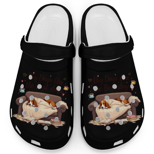 Cozy Basset Hound Days Clogs