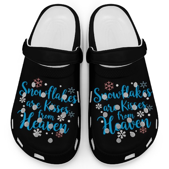 Snowflakes are kisses from heaven Clogs