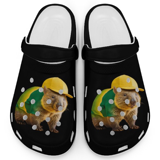 Green and Gold Wombat 2 Clogs