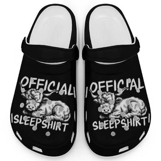Highland Cow Official Sleepshirt Cute Farm Animal Clogs