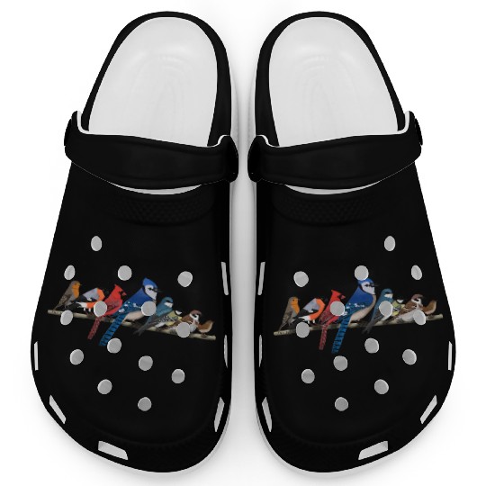 Garden Birds Blue Jay Cardinal Bullfinch Birding Clogs