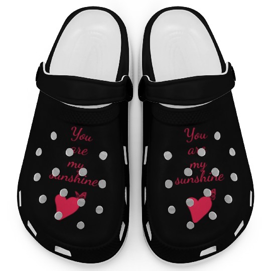 You are my Sunshine. Valentines Day Gift. Clogs
