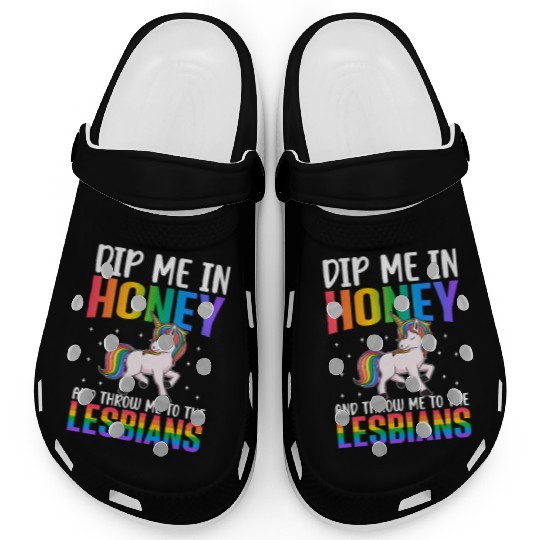 Throw Me To The Lesbians Lesbian Pride LGBTQ Clogs