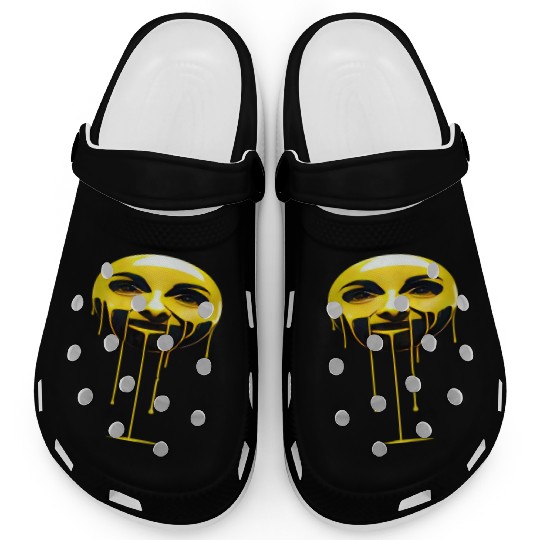 Melting Gold Face Clogs