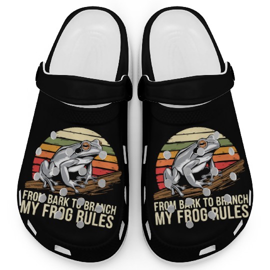 Gray Tree Frog Lover Animal Amphibian Froggy Toad Clogs