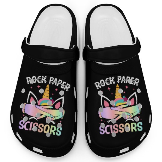 Funny Lesbian Pride LGBTQ Rock Paper Scissors Clogs