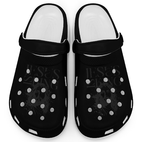 Embrace the reign of Jesus with our Jesus is King Clogs