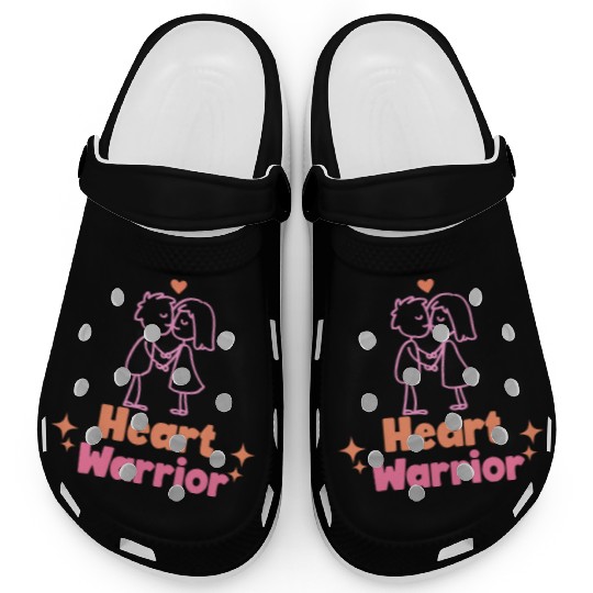 Heart warrior, valentine Clogs