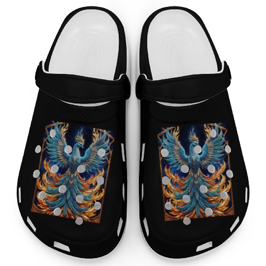Flying Blue Phoenix Clogs