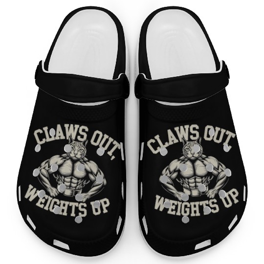 Bodybuilding Cat Fitness Workout Gym Instructor Clogs