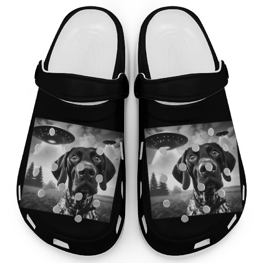 German Shorthaired Pointer Funny Sci-fi Graphic Se Clogs