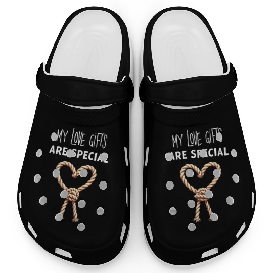 Funny BDSM Valentine My Love Gifts Are Special Clogs