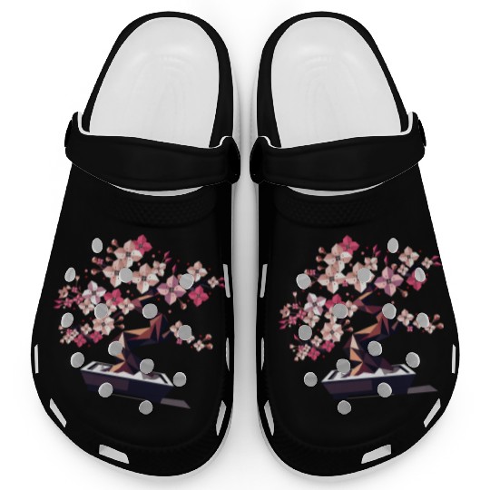 Geometric cherry blossom bonsai Clogs