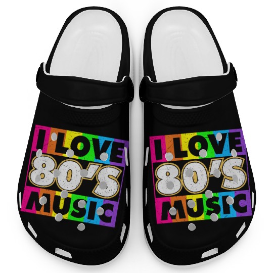 Retro 80s Style design – Perfect for Nostalgia Fa Clogs