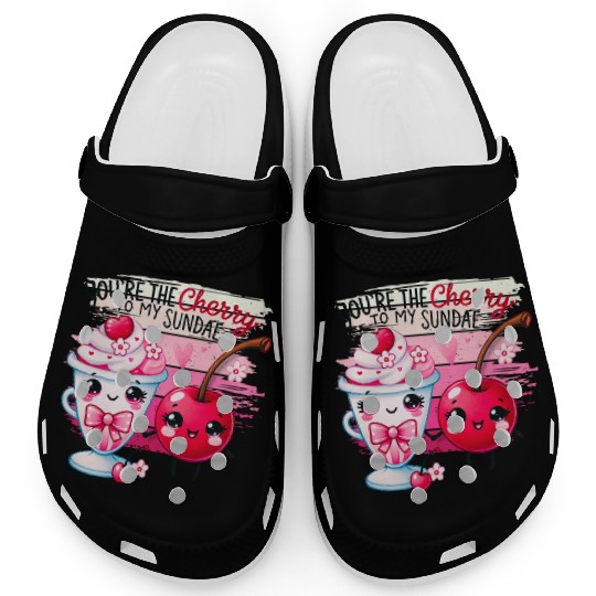 Love is Sweet: Cherry on Top Valentine's Day Pun Clogs