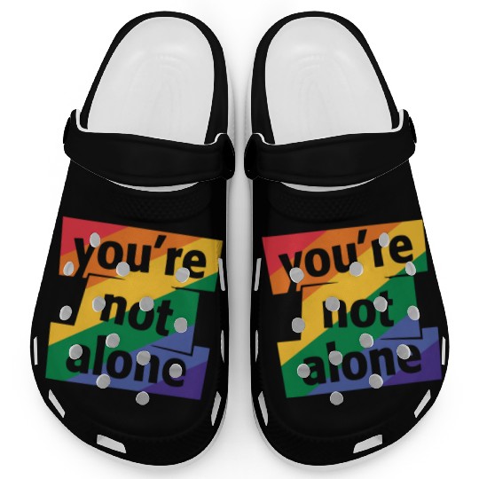 You are Not Alone Rainbow Clogs