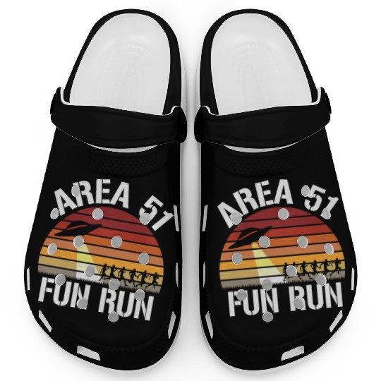 Area 51 Fun Run I Aliens UFO Roswell Alien Clogs