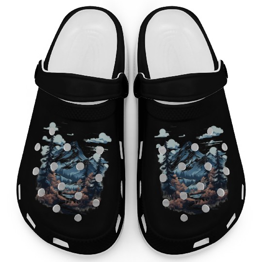 Midnight Mountain Serenity Clogs