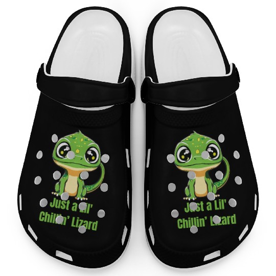 Just a Lil' Chillin’ Lizard Clogs