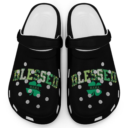 Blessed Mama St Patricks Day Spring and Summer Clogs