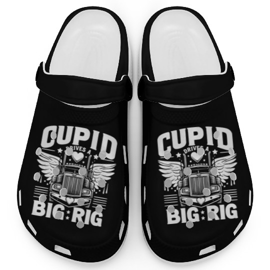 Cupid Drives a Big Rig Clogs
