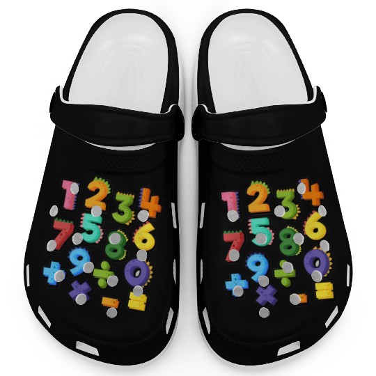 Funny Numbers Day Maths Back To School Teacher Kid Clogs