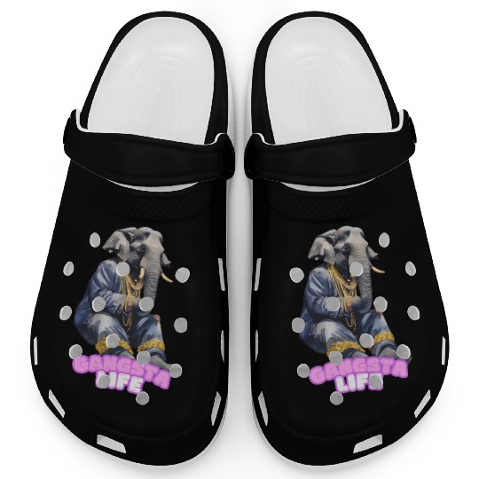 Gangsta Life Elephant Clogs