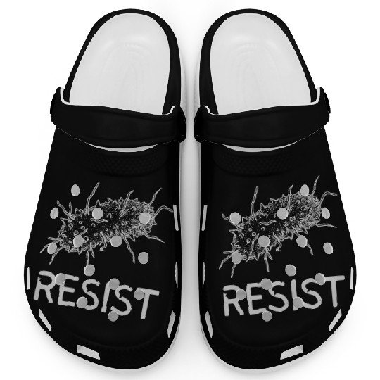 Bacteria Resist Design – Microbiology Science Art Clogs
