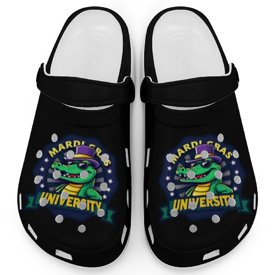 Mardi Gras University Alligator Men's Mardi Grasma Clogs