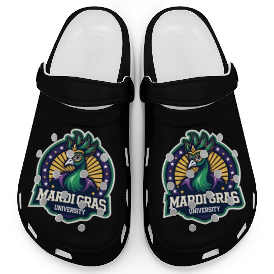 Mardi Gras University Peacock Women's Mardi Gras Clogs