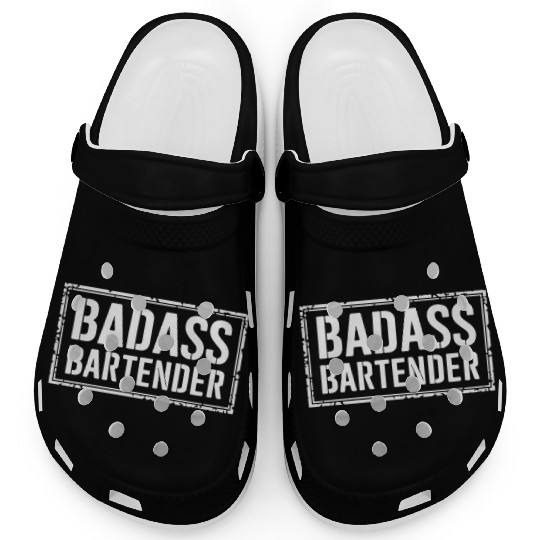 Funny Gift for Bartender - Badass Bartender Clogs