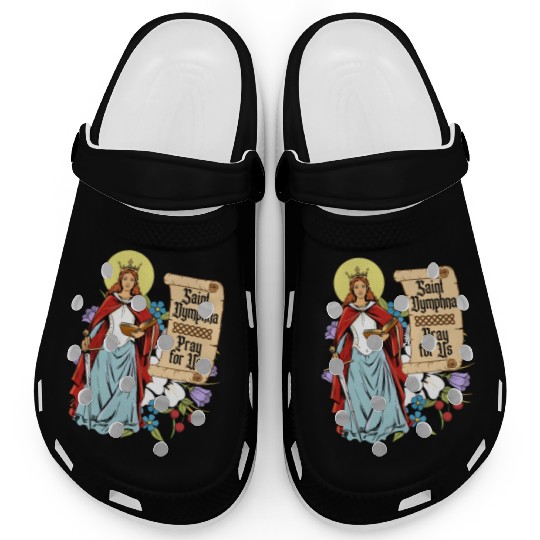 St. Dymphna Purity Lily Patron Saint Mental Health Clogs