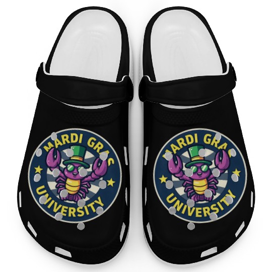 Mardi Gras University Crawfish Men's Mardi Gras Clogs