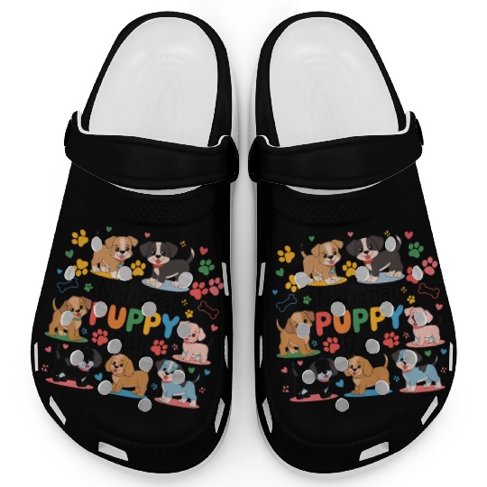 National Puppy Day design featuring adorable Clogs