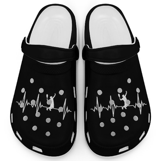 Tennis Player Heartbeat Tennis Coach Gifts | Mens Clogs