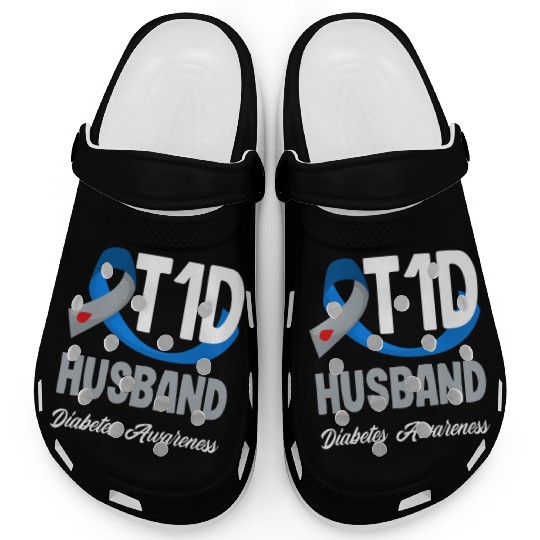 T1D Husband Diabetes Type 1 Awareness Clogs