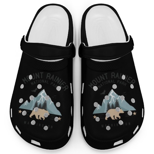 Mount Rainier National Park Est. 1889 Washington Clogs