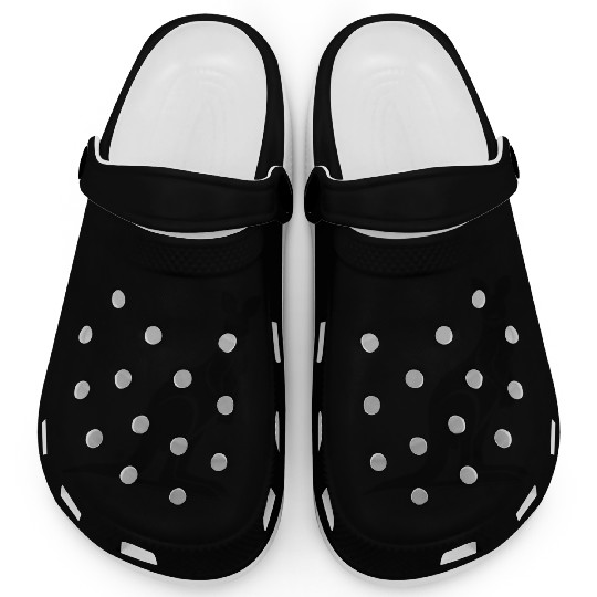 Wild Animal Silhouette With Typical Kangaroo Pose Clogs