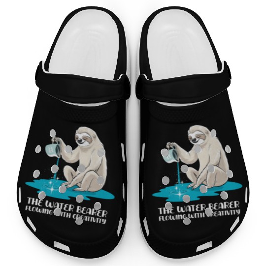 Aquarius Zodiac Sloth: The Water Bearer Flowing Clogs