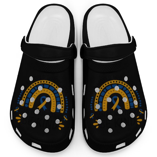 Be Kind Rainbow World Down Syndrome Awareness Day Clogs