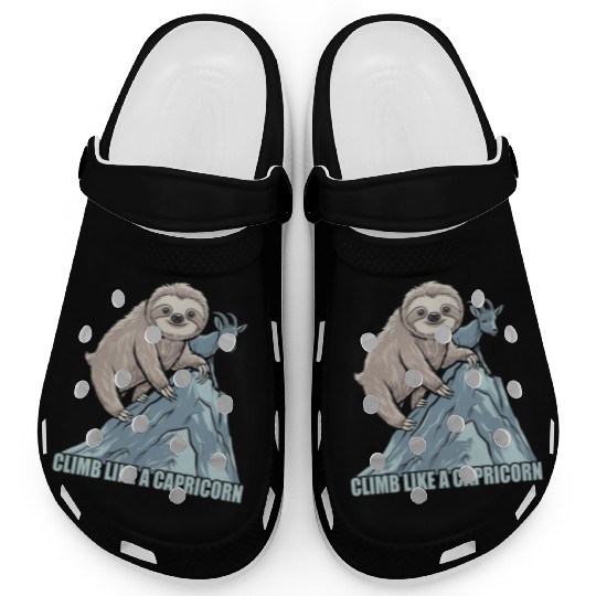 Climb Like A Capricorn Zodiac Sloth Adventure Clogs