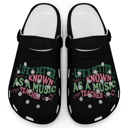 Cute Retro Music Teacher Clogs Gift