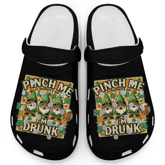 Pinch Me I'm Drunk St Patricks Day Gnomes Irish Clogs