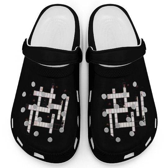 Preppy Crossword Clogs – Stylish & Fun Word Puzzl