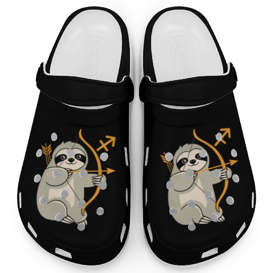 Sagittarius Zodiac Sloth Archer Adventure Clogs